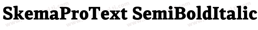 SkemaProText SemiBoldItalic字体转换